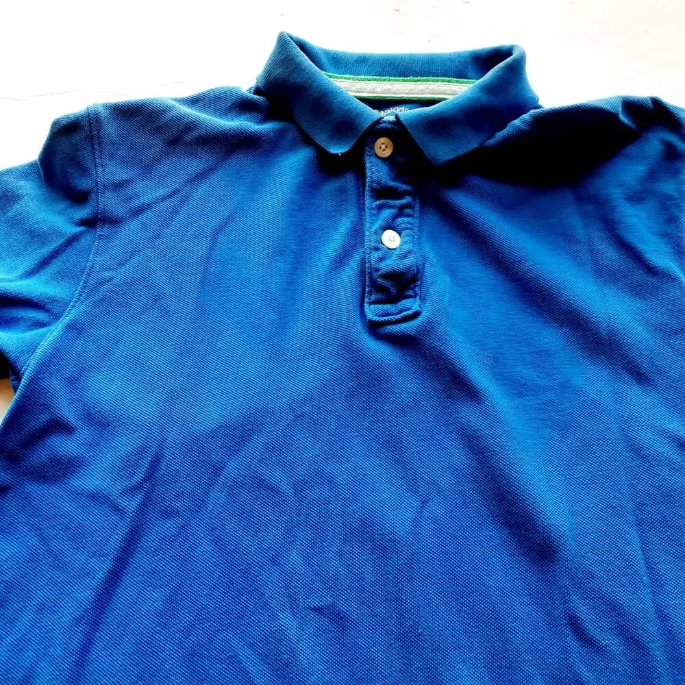 Gap Boys Shirt Polo Blue Short Sleeve XXL 14-16